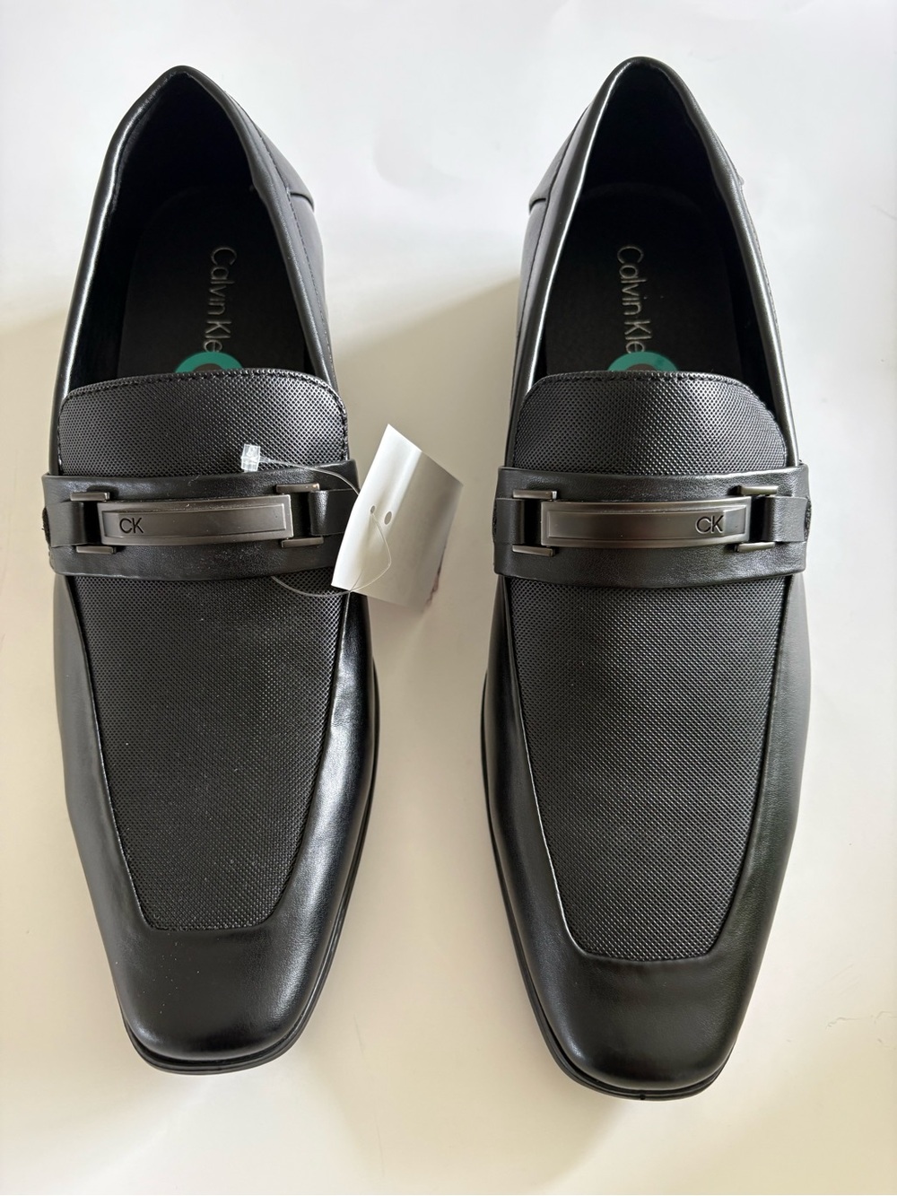 NWT- Calvin Klein Men's Black Slip-On Dress Loafers- size 8M
